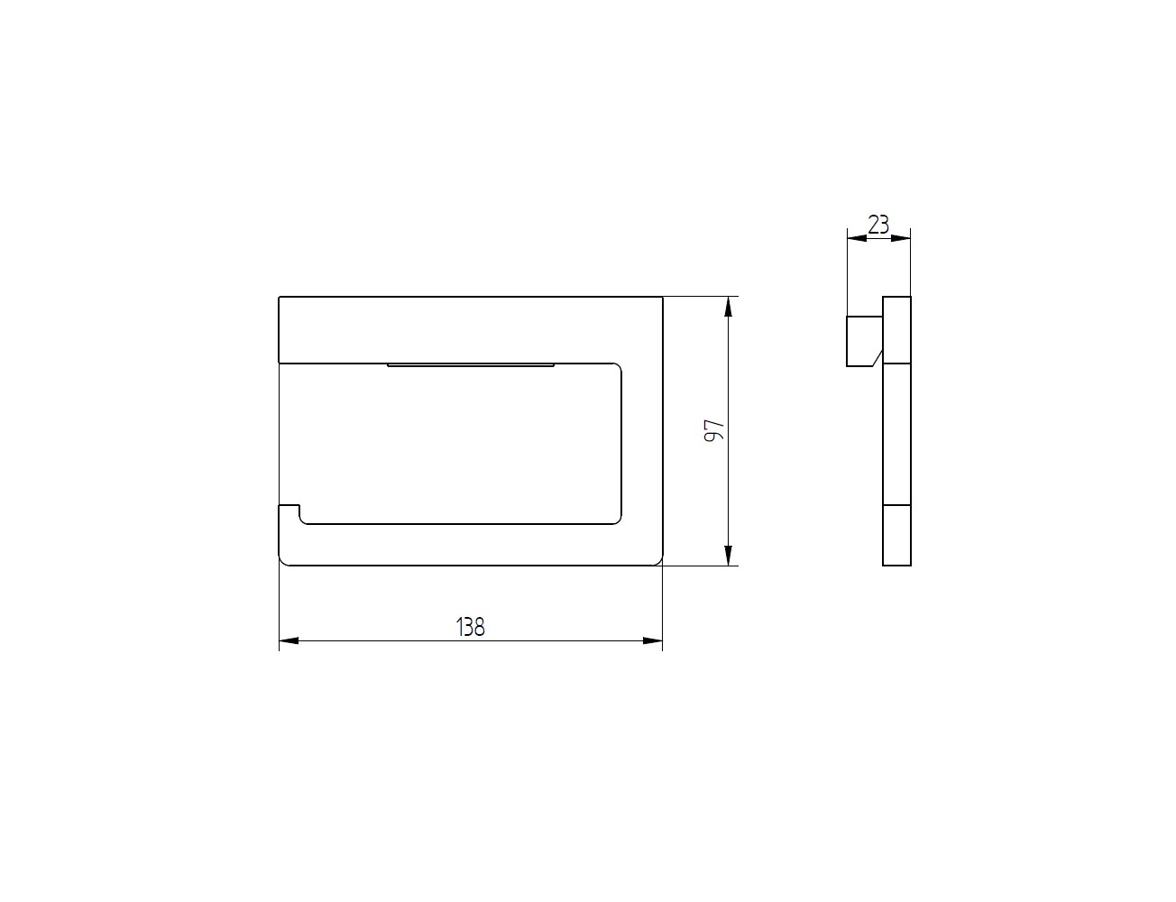 Papierhalter ohne Deckel
