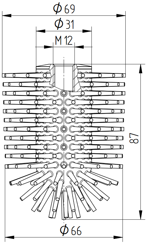 WC-Bürstenkopf Silikon