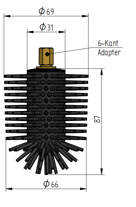 WC-Bürstenkopf Silikon Easy Change